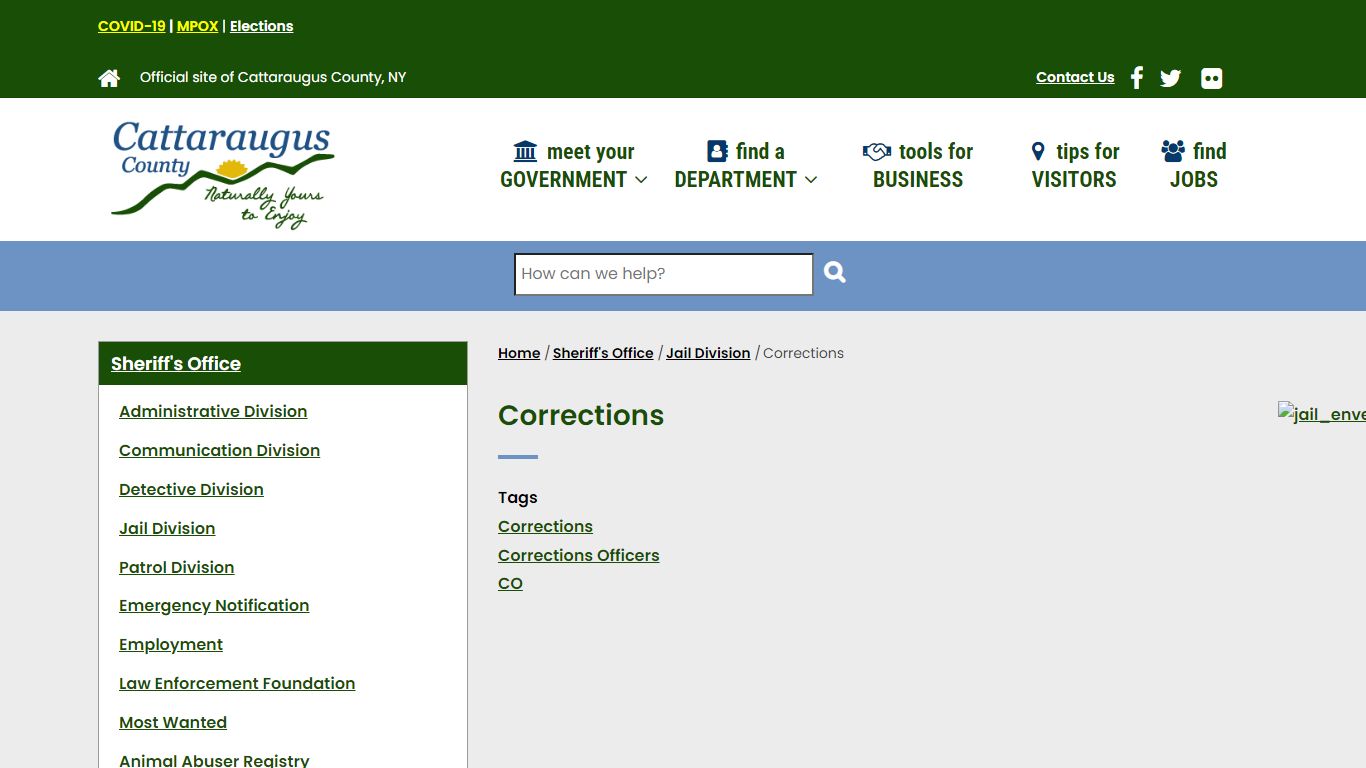 Corrections | Cattaraugus County Website